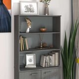  Zgornja omarica hamar temno siva 85x35x100 cm trdna borovina, (20656040) | Shoptok.si