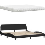  Krevet s madracem crni 200x200 cm od tkanine | shoptok.hr