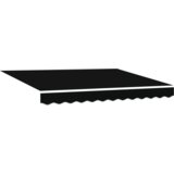 vidaXL Ročna Retraktibilna Tenda Črna 300x250 cm, Zamenjava Tenda za okvir 3x2,5 m Črna | Shoptok.si