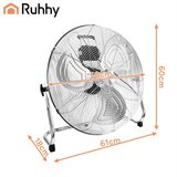 Ruhhy Podni Ventilator 50 cm 130W Metalni – Industrijski Ventilator s 3 Brzine | shoptok.hr