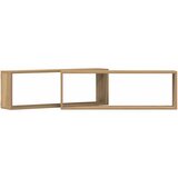 Police na zidu 2 pcs Umjetnička hrastovina 80 x 15 x 26 cm | shoptok.hr