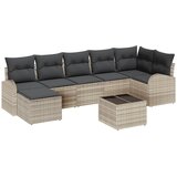 vidaXL 8 komada. Vrtni sofa set s jastučićima sivi poli ratan, 2-sjedalna vrtna sofa sa spremištem i jastučićima svjetlosivi poli ratan Cijene