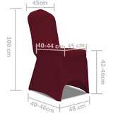  Rastezljiva navlaka za stolice 4 kom Bordo boja | Eponuda.com