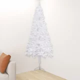 vidaXL kutno umjetno božićno drvce bijelo 150 cm PVC