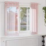 Voile zavjese s ušicama 2 kom svijetlo ružičaste 140x175 cm | shoptok.hr