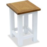 vidaXL Odstavna mizica 27x24x37 cm trdna hrastovina Cene
