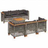  7-dijelni set vrtnih sofa sivi od poliratana Siva 55 x 55 x 36 cm | shoptok.hr