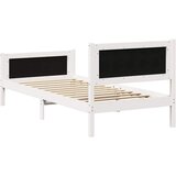  Krevetna konstrukcija Svijetlo siva 90 x 190 cm tkanina Bijela | Shoptok.si