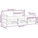 vidaXL 3-dijelna vrtna garnitura od impregnirane borovine s jastucima | shoptok.hr