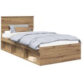  Okvir za krevet Umjetnička hrastovina 100 x 200 cm | shoptok.hr