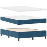 vidaXL Postelja z vzmetnico z vzmetnico Temno modra 140 x 200 cm Žamet, (5000128114) u