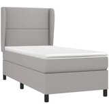  Box spring postelja z vzmetnico svetlo siv 100x200 cm blago, (20726382) | Shoptok.si