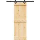vidaXL Drsna vrata s kompletom vodil 70x210 cm trdna borovina | Shoptok.si