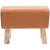  Klupa 60 x 30 x 45 cm Prava koža Smeđa | shoptok.hr
