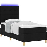 vidaXL krevet na podlozi s madracem i LED crni 80x200 cm tkanina | shoptok.hr