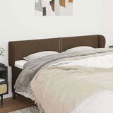  Vzglavje z ušesi temno rjav 163x23x78/88 cm blago, (20739759) | Shoptok.si