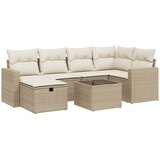 7-dijelni set vrtnih sofa od poliratana s jastucima bež 65.5 x 62 x 69 cm | shoptok.hr