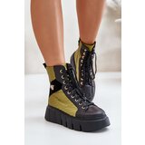 Maciejka Leather Flat Lace-up Boots 06158-01 Black | Shoptok.si