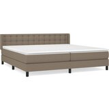 Maison Chic Box spring postelja - Vzmetna postelja z vzmetnico taupe 200x200 cm blago SL7176, (21886946) | Shoptok.si