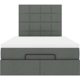 vidaXL Otomanski okvir kreveta s madraca tamnosivi 120x200cm tkanine | shoptok.hr