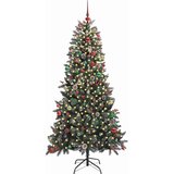 vidaXL Umestno božično drevo med 300 LED Zelena 114 x 114 x 210 cm | Shoptok.si