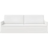 SOFA za 3 osobe Bijela 220 x 81 x 82 cm Tkanina Slike