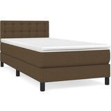 Maison Chic Box spring postelja - Vzmetna postelja z vzmetnico temno rjava 90x200 cm blago SL19253, (21893763) Cene