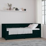  Dnevni ležaj crni 90 x 200 cm od masivne borovine | shoptok.hr