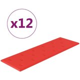  Zidne ploče od umjetne kože 12 kom crvene 90 x 30 cm 3 24 m² | shoptok.hr