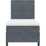 Krevet s opruga kutije s madracem Tamno siva 90 x 190 cm Baršun | Eponuda.com