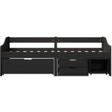 vidaXL Dnevni krevet s 3 ladice bez madraca "IRUN" crni 90x200 cm | shoptok.hr