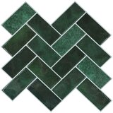  Pločica riblja kost 20 pcs Tamnozelena 30 x 30 cm | shoptok.hr