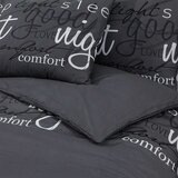  Set posteljine za poplun crna 140 x 200 cm pamučni | shoptok.hr