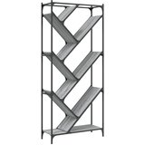vidaXL Regal za knjige siva boja hrasta 79x30x180 cm od drva i metala | shoptok.hr