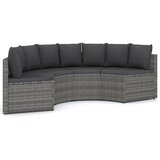  4-dijelni set vrtnih sofa od poliratana s jastucima sivi | shoptok.hr