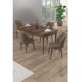 Hanah home trpezarijski set, 5 dijelova, smeđa Slike