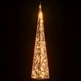  Akrilni ukrasni stožac s LED svjetlima topli bijeli 90 cm | shoptok.hr
