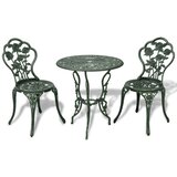 Bistro garnitura 3-delna liti aluminij zelena Cene