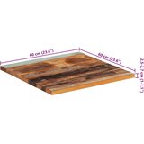  Četvrtasta stolna ploča 60x60 cm 25 - 27 mm od obnovljenog drva | shoptok.hr