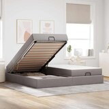  Posteljni okvir z vzmetnico z vzmetnico 2 pcs Taupe blago, (5000126691) | Shoptok.si