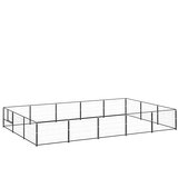  Kavez za pse crni 15 m² čelični | shoptok.hr
