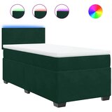 Box spring krevet s madracem tamnozeleni 90x200 cm baršunasti | shoptok.hr