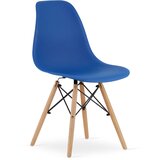 Brandless OSAKA stol modra / naravne noge x 3, (22030799) | Shoptok.si