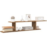 vidaXL Stenska TV polica artisian hrast 125x18x23 cm inženirski les | Shoptok.si