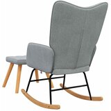  Stolica za ljuljanje s osloncem za noge svjetlosiva od tkanine | shoptok.hr