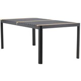 Venture Home vrtni blagovaonski stol Togo 200 × 100 cm, crna | shoptok.hr