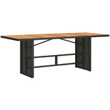  9-dijelni vrtni blagovaonski set s jastucima crni od poliratana | shoptok.hr