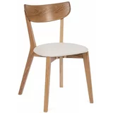 Bonami Essentials Blagovaonska stolica od hrastovine s bijelim sjedištem Arch - Bonami Selection