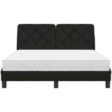 vidaXL Krevet s madracem crni 140x200 cm od tkanine | shoptok.hr