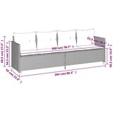  Ležaljka za sunčanje s jastucima crna od poliratana - Crna 1 bez nadstrešnice | shoptok.hr
